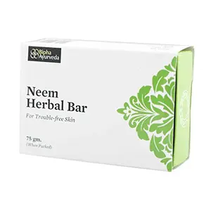 Bipha Ayurveda Neem Antibacterial Herbal Bathing Soap Bar For Refreshing Soft Skin- 75 g