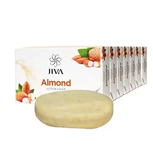 JIVA Organic Almond Bathing Soap for Beautiful Skin | Natural Badaam Soap |Pack of 7