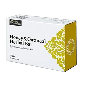 Bipha Ayurveda Honey And Oatmeal Bar - 75 Gm