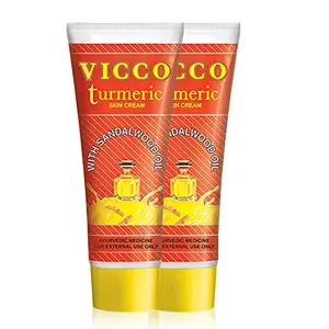 Vicco Turmeric Ayurvedic Skin Cream With Sandalwood Oil (30gm x 02qty)