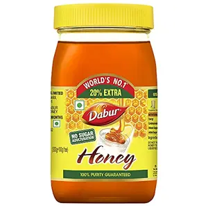Dabur Honey: 100% Pure Worldâs No.1 Honey Brand with No Sugar Adulteration â 500gm (Get 20% Extra)