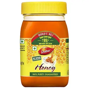 Dabur Honey :100% Pure World's No.1 Honey Brand with No Sugar Adulteration - 250g (Get 20% Extra)