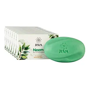 JIVA Ayurveda neem soap for Tones and nourishes the skin| Enriched with tea tree oil |Pack of 7