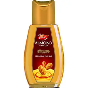 Dabur Almond Hair Oil with Almonds Soya Protein and Vitamin E for Non Sticky Damage free Hair - 200ml