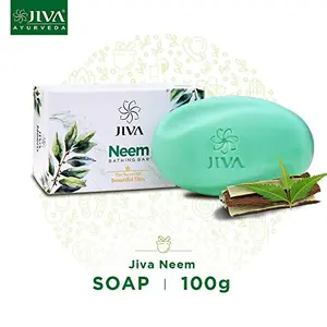 JIVA Ayurveda neem soap for Tones and nourishes the skin| Enriched with tea tree oil |Pack of 4