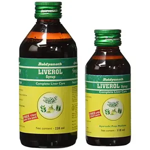 Baidyanath Livrol Syrup - 220 ml with Syrup - 110 ml (Pack of 2)