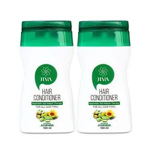 JIVA Hair Conditioner Henna/Mehndi enriched Ayurvedic natural herbal hair conditioner for healthy shiny & strong hair-100ml (Pack of 2)