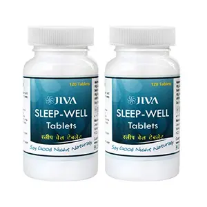 JIVA Sleep-Well Tablets  Ayurvedic supplement for improved sleep 120 Tablets (Pack of 2)