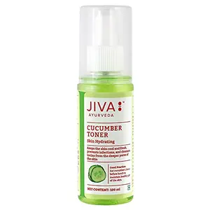 Jiva Cucumber Water - 100 ml - Pack of 1 - For All Skin Types Natural Skin Toner Moisturises Skin
