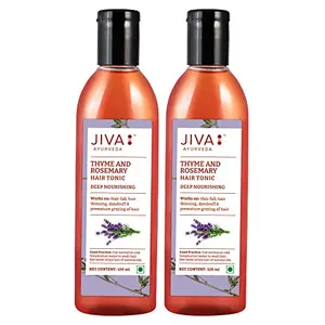 Jiva Thyme & Rosemary Oil - 120 ml - Pack of 2 - Pure Herbs Used Scalp Cleaning Tonic