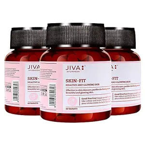 Jiva Skin Fit Tablet - 60 Tablets - Pack of 3 - Pure Herbs Used Improves Skin Health Naturally