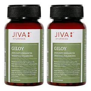 Jiva Giloy Capsule - 60Capsules450 mg Each (Pack of 2) | Immunity Booster.