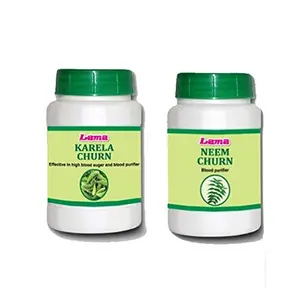 Lama Karela Churn - 100 g + Lama Neem Churn - 100 g (Combo Pack of 2)