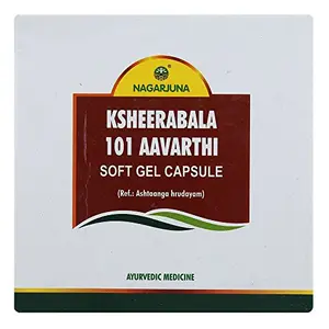 NAGARJUNA Ksheerabala 101 Aavarthi Soft Gel Capsule -100 Capsules with Free Pachak Methi Multi