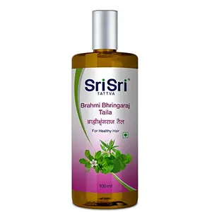 Sri Sri Tattva Brahmi Bhringaraj Taila 100ml (Pack of 4) - Promotes Hair Growth and Prevents Premature Graying - Reduces Hair Fall and Helps Get Healthy Nourished Scalp