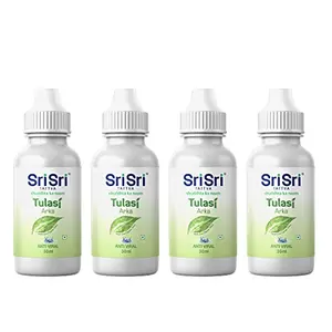 Sri Sri Tattva Tulasi Arka - Anti-Viral Drop - Natural Immunity Booster for Adults - 30ml (Pack of 4)