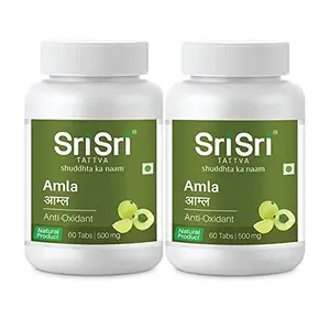 Sri Sri Tattva Amla - Anti Oxidant 60 Tabs | 500mg (Pack of 2)