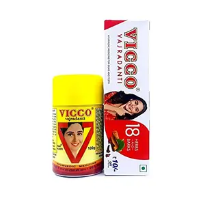 Vicco Vajradanti Powder-100g with 150g Paste
