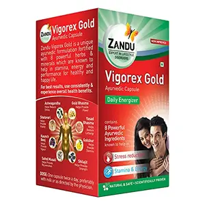 Zandu Vigorex Ayurvedic Daily Energizer -Pack of 10 capsules