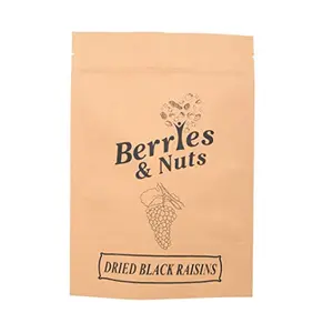 Berries And Nuts Dried Afghani Black Raisin | Kali Kishmish Without Seed | 250 Grams