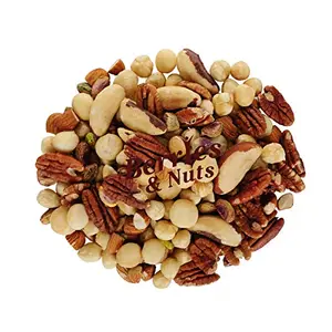 Berries And Nuts Magic Nuts Mix | Pecan Brazil Hazel Macadamia Almonds Pista Walnuts | 200 Grams