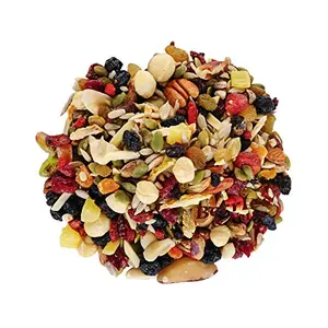 Berries And Nuts Mixed Berries Nuts and Seeds - Super Trail Mix | 20 + Varities of Assorted Dry Fruit Mix with Berries Nuts Seeds & Fruits as Immunity Booster | 400 Grams