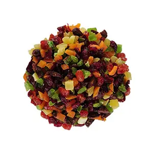 Berries And Nuts Candied Mixed Dried Fruits | Sun Dried Fruits - Pineapple Apple Papaya Mango Pomelo | Healthy & Tasty | 200 Grams