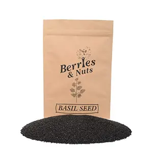 Berries And Nuts Premium Raw Basil Seeds | Sabjya Seed Tulsi Beej Tukmariya | 1 Kg