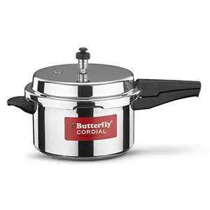 Butterfly Cordial Aluminium Pressure Cooker 5 litres Silver