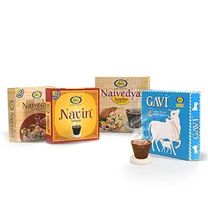 Cycle Navin/Naivedya/Naivedya Jumbo/GAVI Cup Sambrani/dhoopam - 4 Pack (40 Cups Total)