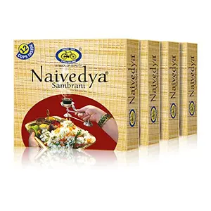Cycle Naivedya Sambrani /dhoopam with Resin Benzoin - Pack of 4 (12 Cups per Pack)