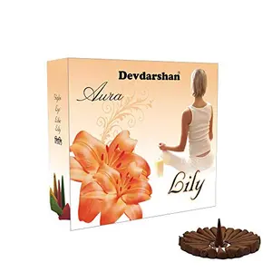 Devdarshan Aura Lily Dhoop Cone 24 Units of 40g Each