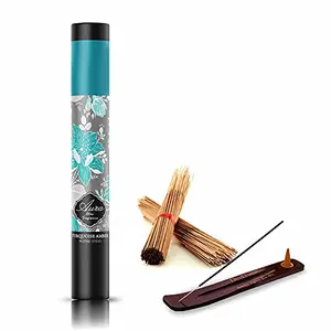 Devdarshan Aura Turquoise Amber 40 Incense Stick with Free Incense Sticks Dhoop Cone Holder