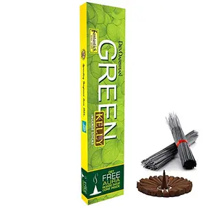 Devdarshan Green Kelly Agarbathies 100g + 100g with Dhoop Cone Free Inside (Pack of 2)