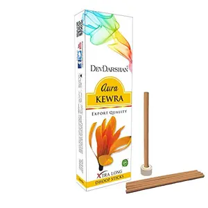 Devdarshan Aura Kewra Dry Dhoop Stick 10 Sticks (Pack of 24 Units)