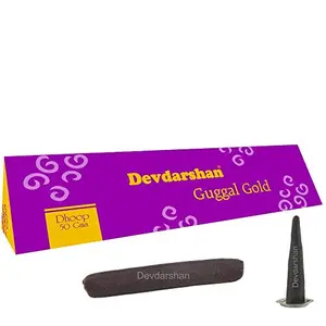 Devdarshan Guggal Gold Semi-Solid Dhoop 150g (3 Packs of 50g Each)