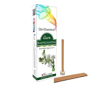 Devdarshan Aura Rajnigandha Dry Dhoop Stick 10 Sticks (Pack of 24 Units)