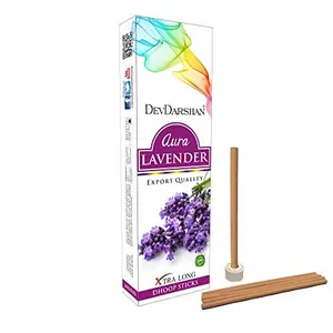 Devdarshan Aura Lavender Dry Dhoop Stick 10 Sticks (Pack of 24 Units)