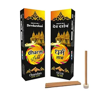 Devdarshan Dharm Labh Chandan Dry Dhoop Sticks 50g (Pack of 2)
