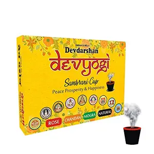 Devdarshan Devyogi Mix Sambrani Cups Pack of 4