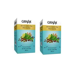 Girnar Green Tea Desi Kahwa 36 Tea Bags (36 Teabags (Pack of 2))