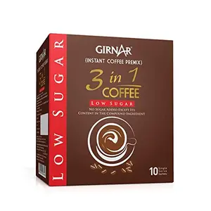 Girnar Instant Coffee 3 in 1 (10 Sachets - Low Sugar)