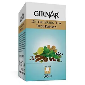 Girnar Detox Desi Kahwa Tea Bags - Set of 36 - (Pack of 4)