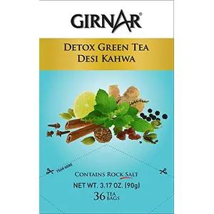 Girnar Green Tea Desi Kahwa 36 Tea Bags (36 Tea Bag (Pack of 3))