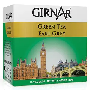 Girnar Earl Grey Green Tea (10 Tea Bags)