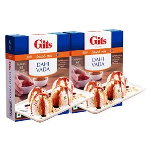 Gits Instant Dahi Vada Mix Makes 62 Per Pack Pure Veg Instant Indian Snack Mix 1000g (Pack of 2 500g Each)