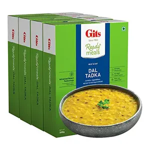Gits Ready to Eat Dal Tadka 1200g (Pack of 4 X 300g Each)