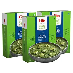 Gits Ready to Eat Palak Paneer 855g (Pack of 3 X 285g Each)