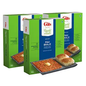 Gits Ready to Eat Pav Bhaji 900g (Pack of 3 X 300g Each)