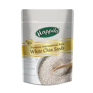 Happilo Premium Raw Organic Authentic White Chia Seeds 250g | Organic Seeds for Eating | 100% Natural Fitness Mantra Chia Seeds | Non GMO & Organic Verified